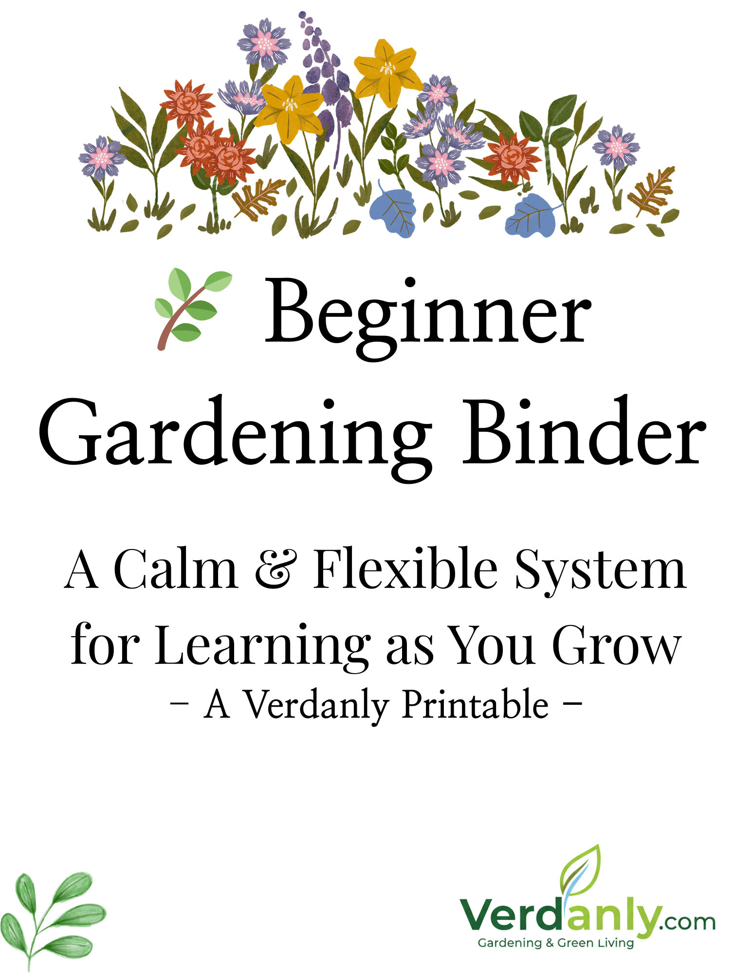 Beginner Gardening Binder cover